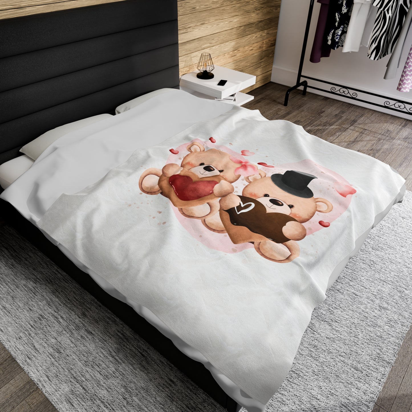 Bear Couple Plush Blanket